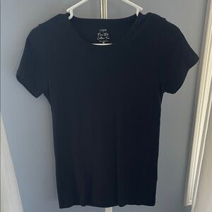 J. Crew Women's Black Short Sleeve Tee
